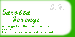 sarolta herenyi business card